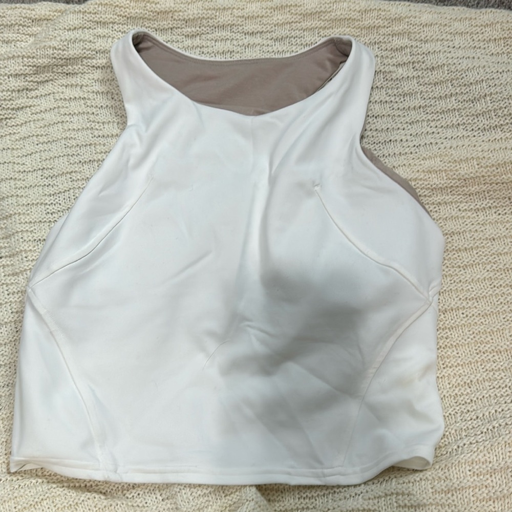 Lulu lemon white crop top worn once